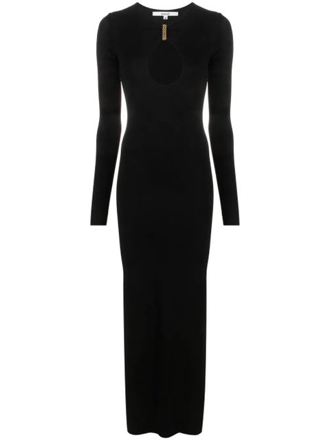 MANURÍ Mary Jean chain-link maxi dress - Black - zdjęcie produktu nr 1