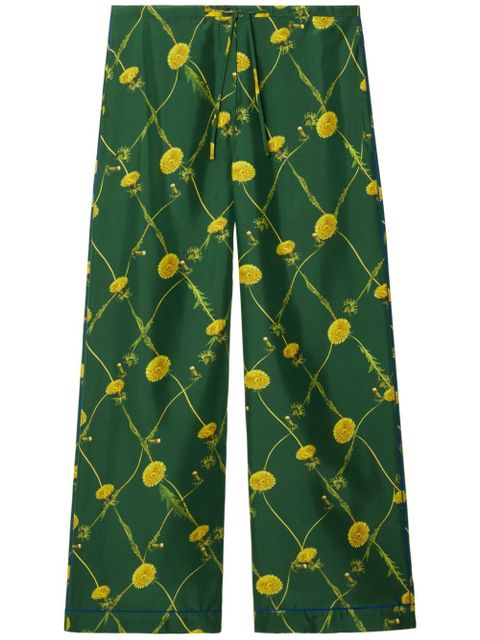 Burberry Dandelion floral-print flared trousers - Green - zdjęcie produktu nr 1