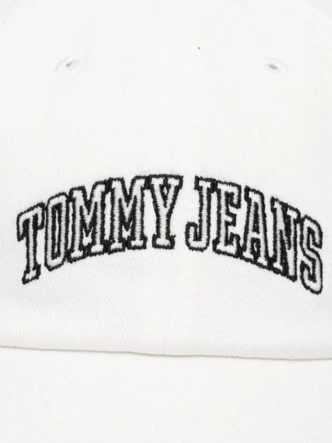 Tommy Jeans czapka z daszkiem bawełniana kolor biały z aplikacją AW0AW16992