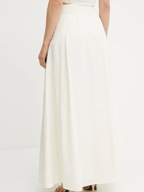 Marciano Guess spódnica bawełniana PAT kolor beżowy maxi rozkloszowana 5GGD20 7315A