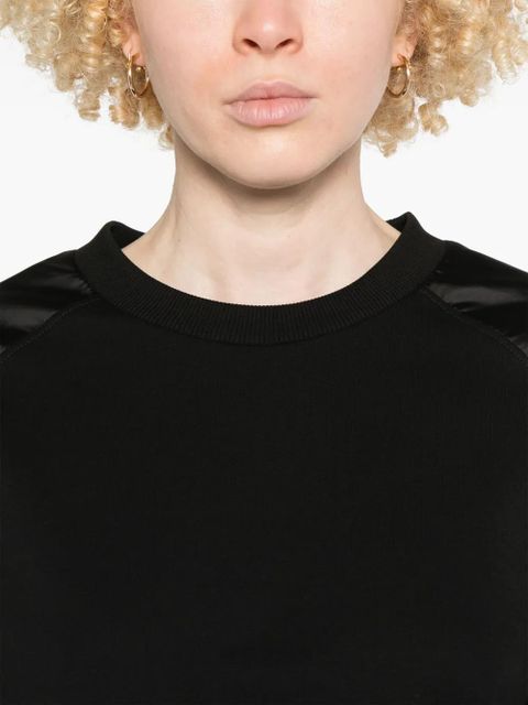 Moncler contrast-sleeves T-shirt - Black