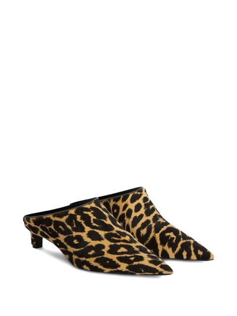 Jil Sander leopard-print mules - Brown