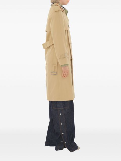 Burberry notched-lapel cotton trench coat - Neutrals