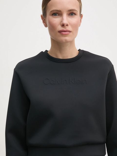 Calvin Klein Performance bluza treningowa kolor czarny gładka LVGWS5W305