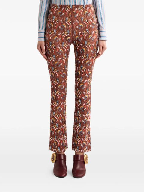 ETRO lace-detail trousers - Brown