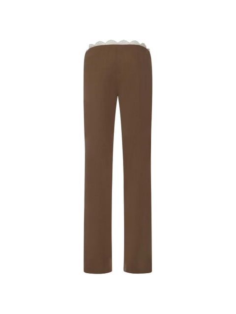 Magda Butrym lace-trim trousers - Brown - zdjęcie produktu nr 2
