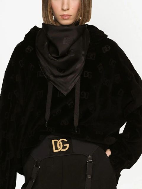 Dolce & Gabbana DG-logo jacquard twill scarf - Black - zdjęcie produktu nr 2