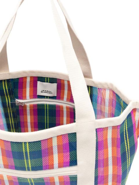 ISABEL MARANT plaid tote bag - Blue