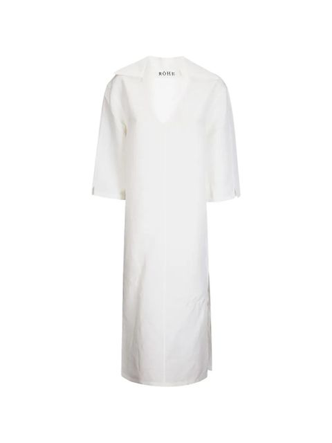 Róhe V-neck midi dress - White - zdjęcie produktu nr 1