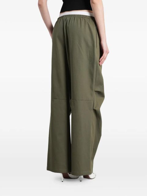 Alexander Wang logo-waistband trousers - Green
