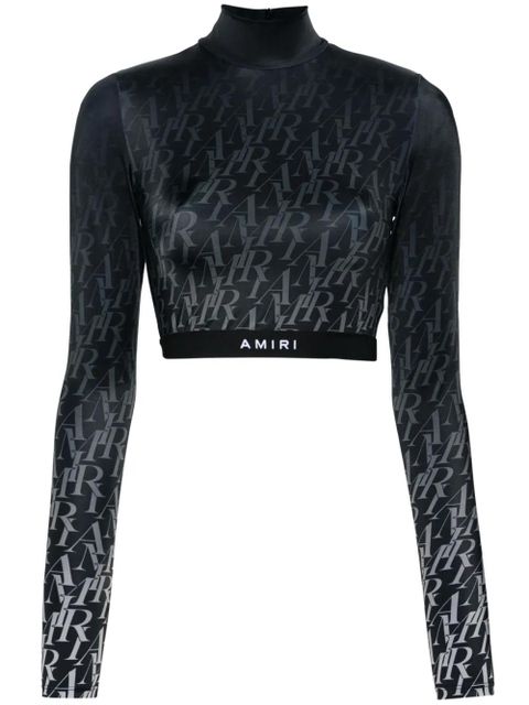 AMIRI Burnout logo-print top - Black - zdjęcie produktu nr 1