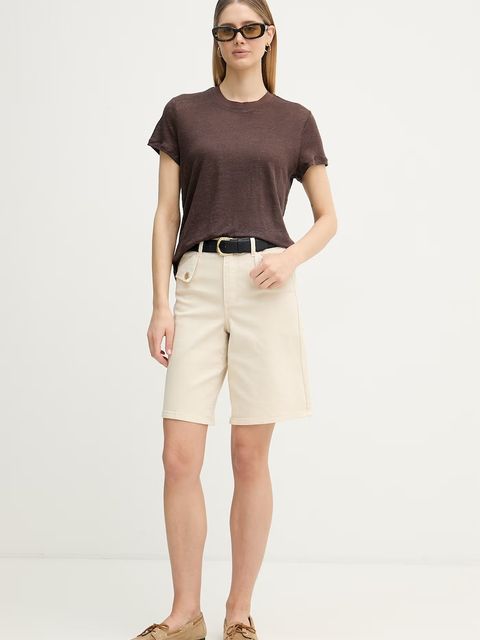 United Colors of Benetton t-shirt damski lniany - zdjęcie produktu nr 1