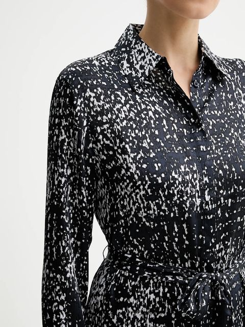 Calvin Klein sukienka kolor czarny midi rozkloszowana LV044C060G