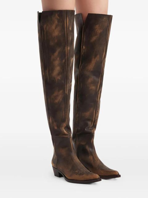 KHAITE Clive over-the-knee boots - Brown