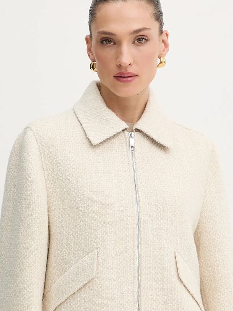 BOSS kurtka kolor beżowy przejściowa 50543212