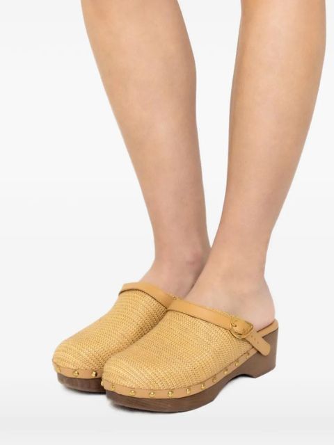 Ancient Greek Sandals Classic studded buckle clogs - Neutrals