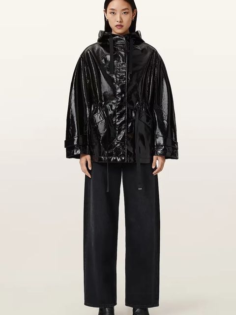 AllSaints kurtka KELSIE kolor czarny przejściowa W130OD