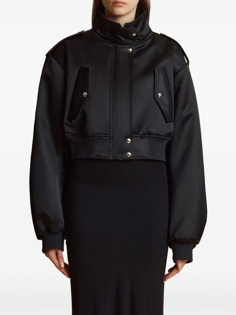 KHAITE Kember satin jacket - Black