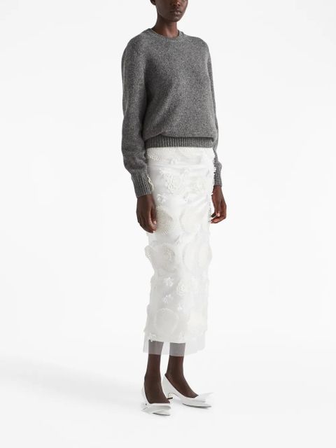 Prada triangle-logo wool jumper - Grey