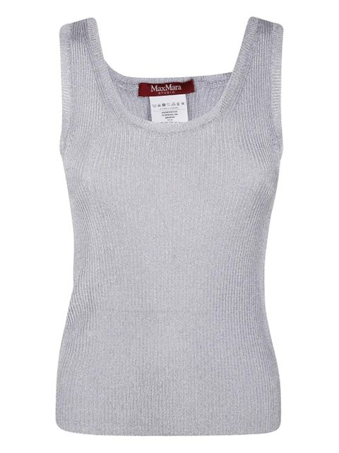 Max Mara ribbed-knit tank top - Silver - zdjęcie produktu nr 1