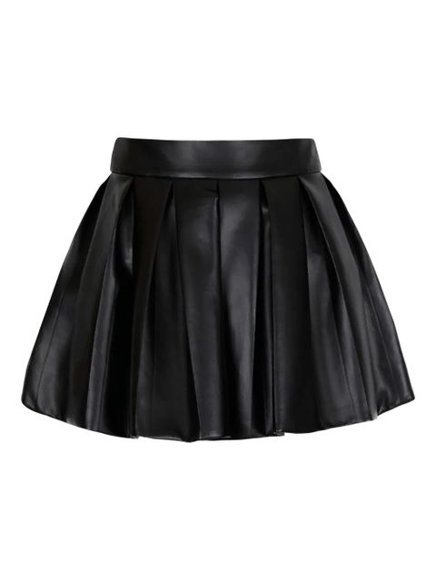 Balmain pleated faux-leather mini skirt - Black - zdjęcie produktu nr 1