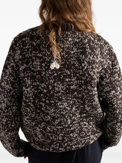 Prada charm-embellishment sweater - Brown