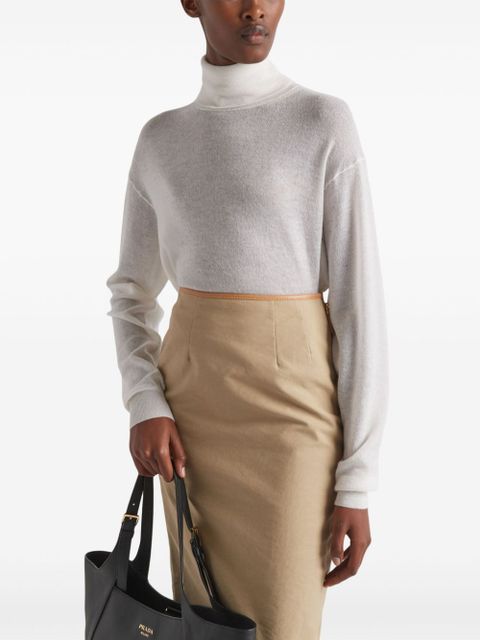 Prada roll-neck cashmere jumper - White