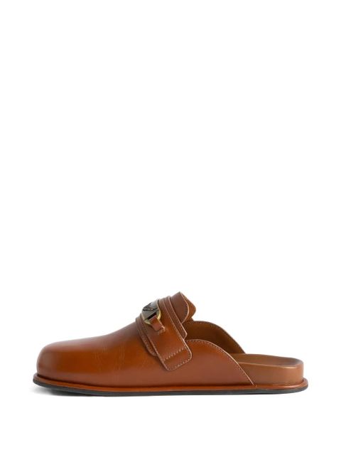 Zadig&Voltaire Angie Gourmette leather mule - Brown