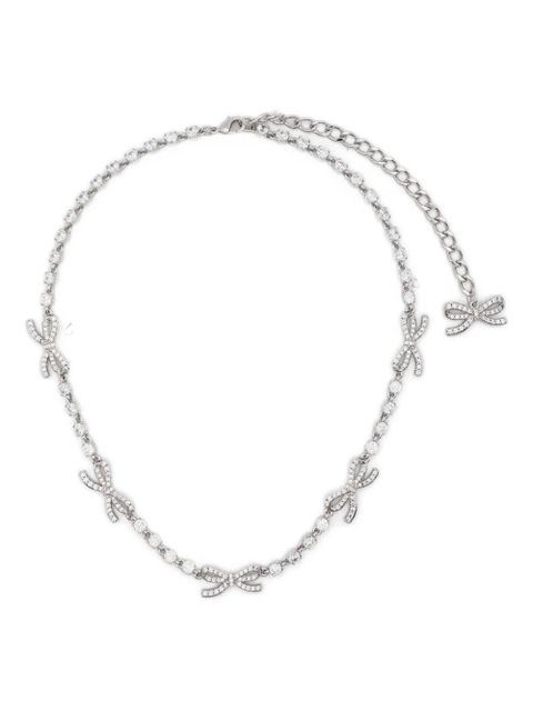 Self-Portrait bow-embellished necklace - Silver - zdjęcie produktu nr 1