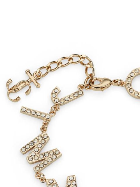 Jimmy Choo logo-lettering bracelet - Gold - zdjęcie produktu nr 2