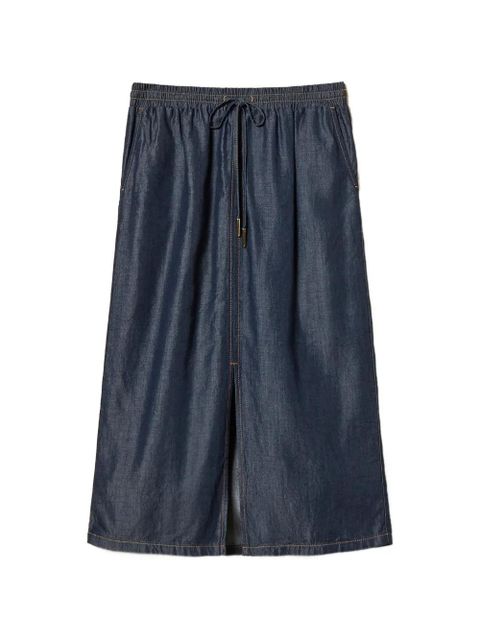 TWINSET chambray midi skirt - Blue - zdjęcie produktu nr 1