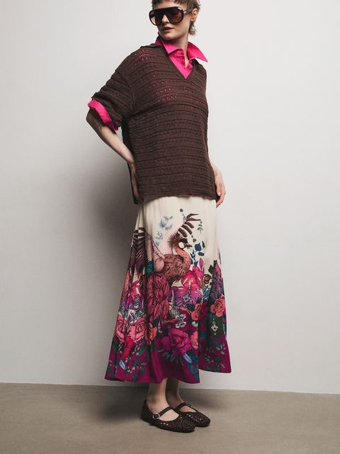 Medicine spódnica trapezowa z wiskozy - zdjęcie produktu nr 2