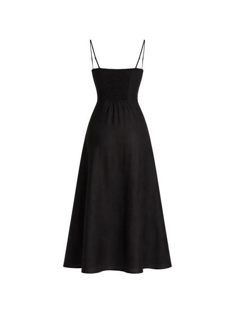 Reformation sleeveless linen midi dress - Black - zdjęcie produktu nr 2