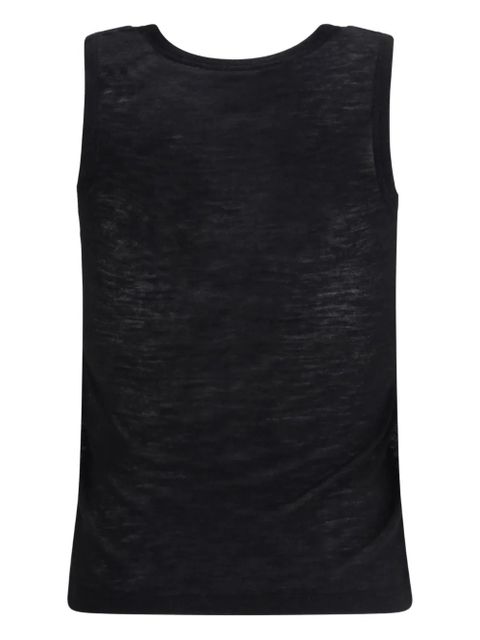 Saint Laurent round-neck tank top - Black
