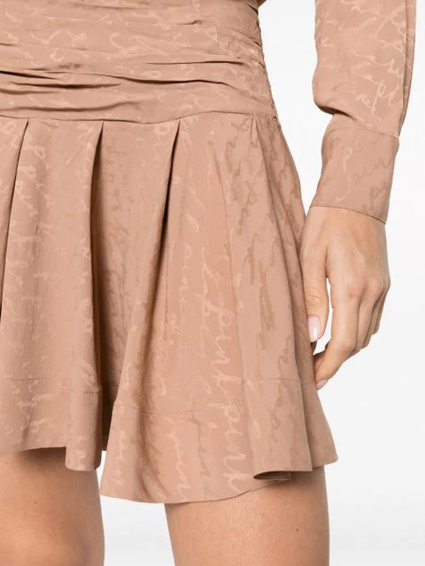PINKO Arzach logo-jacquard shirtdress - Neutrals
