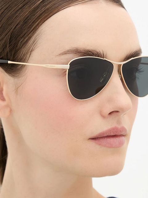 Saint Laurent okulary przeciwsłoneczne VESPER damskie kolor złoty SL 831