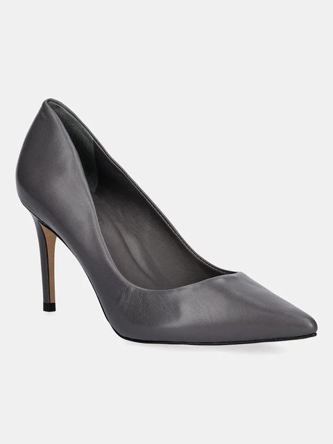 Answear.LAB szpilki skórzane kolor szary