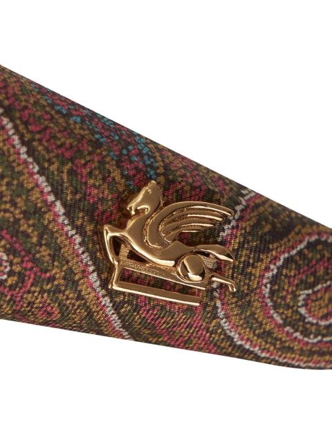 ETRO paisley-print silk headband - Brown