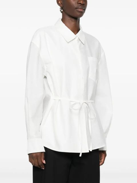 Eleh tie-waist shirt - White