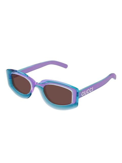Gucci Eyewear geometric-frame sunglasses - Blue - zdjęcie produktu nr 2