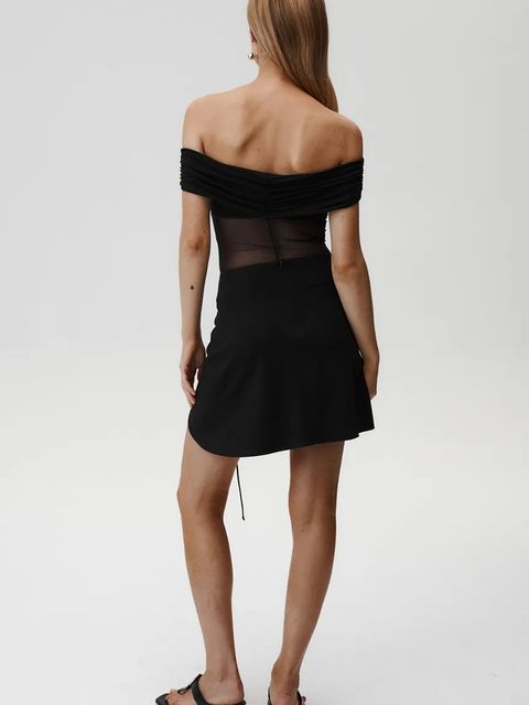 Undress Code bluzka Libra Bodysuit Thong damska kolor czarny gładka 839