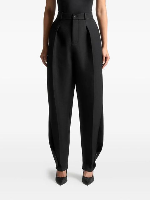 Manière De Voir Sophie twist-detail pleat trousers - Black