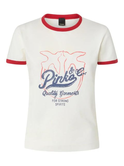 PINKO printed trim T-shirt - Neutrals - zdjęcie produktu nr 1
