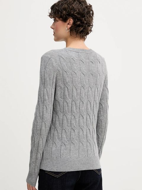 Tommy Hilfiger sweter wełniany damski kolor bordowy lekki WW0WW43586