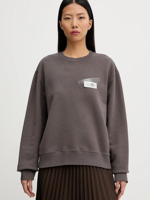 MM6 Maison Margiela bluza bawełniana damska kolor szary z aplikacją S62GU0143.M25024.810 - zdjęcie produktu nr 1