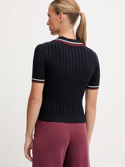 Guess polo z dodatkiem wełny SABINA damski kolor granatowy V5BP04 Z1152