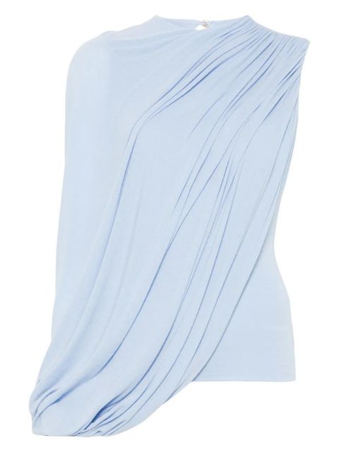 MANURÍ draped blouse - Blue - zdjęcie produktu nr 1
