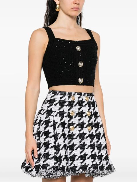 Balmain textured cropped top - Black - zdjęcie produktu nr 2