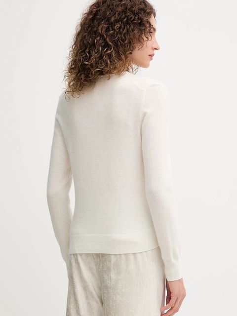 United Colors of Benetton sweter wełniany damski kolor beżowy lekki 1002D401Y - zdjęcie produktu nr 2