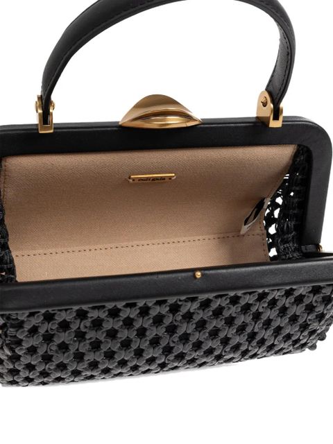 Cult Gaia mini Zuma woven tote bag - Black